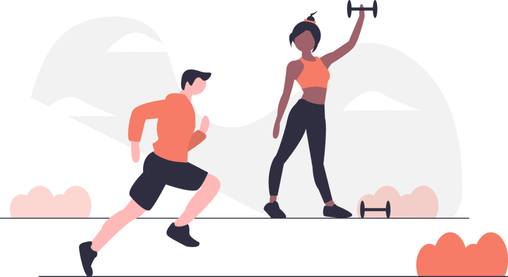 a man and a women exercise to get healthier