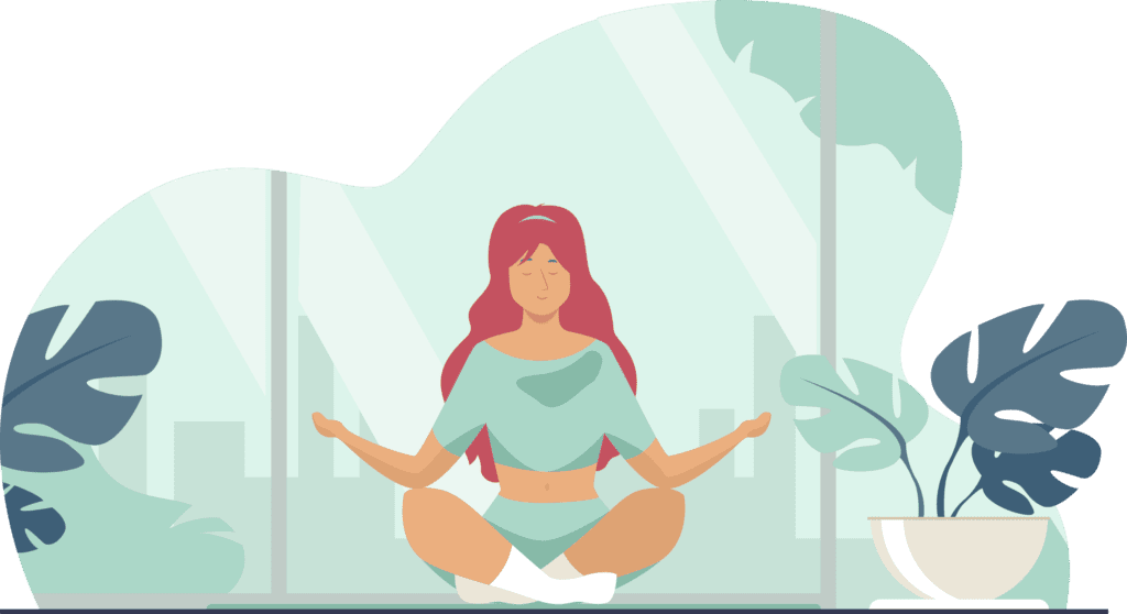 women learn how to meditate home