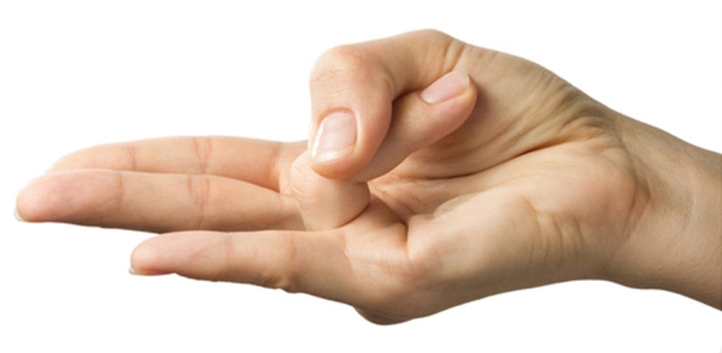 Meditation Positions - Hand position Surya Mudra