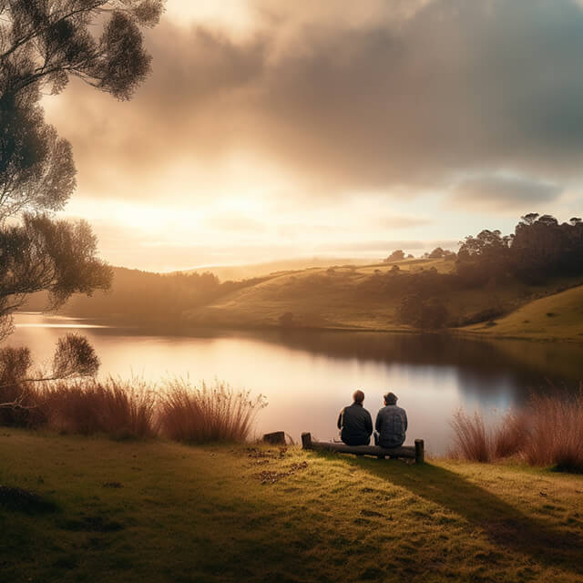 Soul Ties Sitting in a Serene Scene